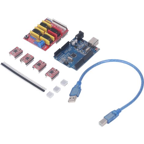 Kit imprimante 3D, pack graveuse CNC V3 V4, bouclier CNC amélioré NANO UNO R3, driver 4988, machine de gravure DIY, kit électronique complet. (1/5)