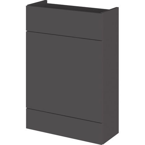 Hudson Reed Fusion Compact WC Unit 600mm Wide - Gloss Grey (1/3)
