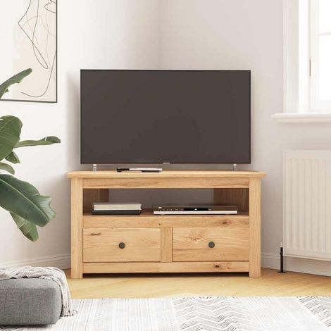 Meuble TV d'angle, Étagère TV, Meuble de Salon, 93x49x49 cm Pin solide Assortiment Panama OIB8749E (1/5)