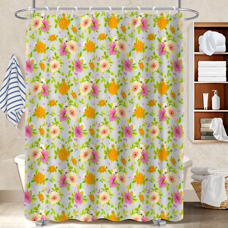 Rideau polyester pour douche 180x180 décoratif bâche de douche pour mur irrégulier (1/5)