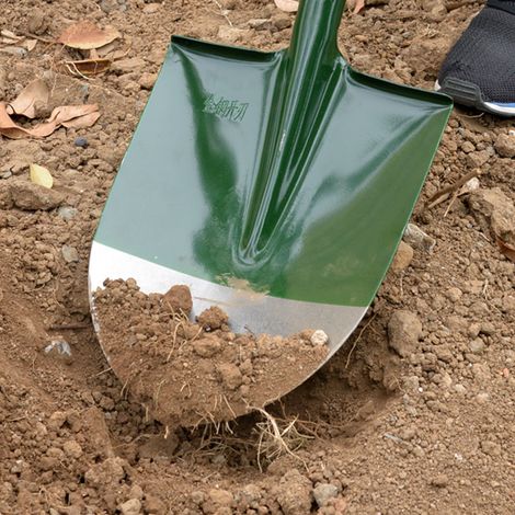 Spaten aus verdicktem Manganstahl, Bauspaten, landwirtschaftlicher Spatenkopf, Gartenbagger, Ersatzkopf für Rundspaten, Gartenschaufel, Gartengeräte geeignet für Hausgärten. (1/5)