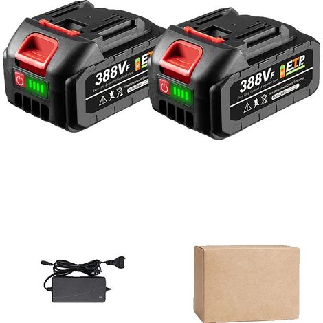 Batterie, hohe Kapazität, kompatibel mit 18V-Werkzeugen, 2X3.0Ah-1 Ladegerät (1/2)