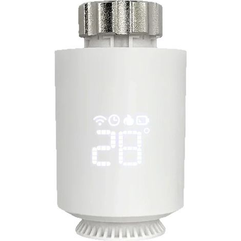 Tête Thermostatique Radiateur , Vanne Thermostatique Connectée Programmable, Thermostat Radiateur Compatible avec Alexa, Smart Life APP Contrôle, Tuya Zigbee Gateway Requis (1/5)