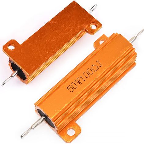 Drahtwiderstand mit Kühlkörper 50 W, 8 Ohm