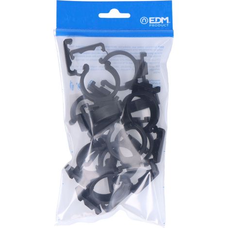 Packung mit 10 EDM-Klemmen M-32 aus schwarzem Nylon für Ferroplast (1/2)