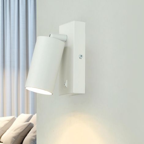 Wandlampe Metall GU10 verstellbar Weiß Wandspot