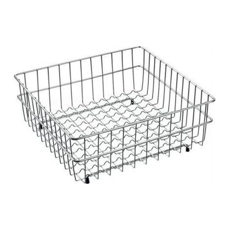 CM 093102 Cestello per lavandino in Acciaio inox 340 x 350 mm colore Acciaio inox
