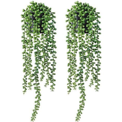 Simulation de fleurs en plastique, fausses fleurs artificielles, plantes succulentes larmes d'amoureux fausses plantes, perles de bouddha en chapelet, rotin en pot (1/5)