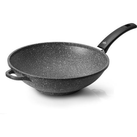 Wok Antiaderente 1 Manico Ø32 cm Olympia Hard Cook (1/5)