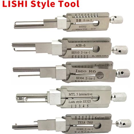(SS004) Outil de crochetage de serrures civiles 2 en 1 Style AGB T60 SB pour ISEO MTL5 TESA SS302 SS310 SS304 SS325 SS305 (1/5)