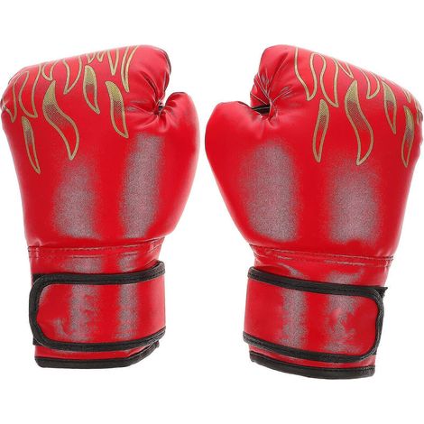 Gants de boxe respirants pour enfants, gants d'entraînement de protection, 1 paire, rouges (1/5)