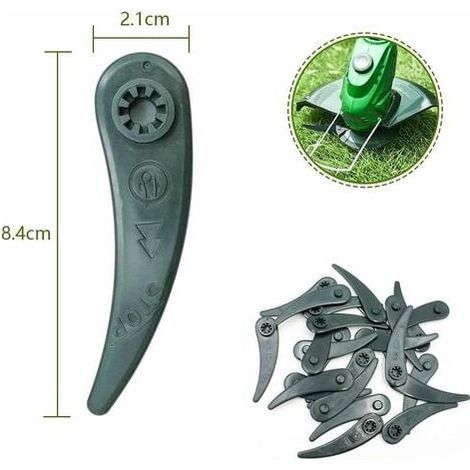 Lot de 24 lames de rechange pour tondeuse Bosch Durablade Art 23-18 LI Art 26-18 LI, vert (1/4)