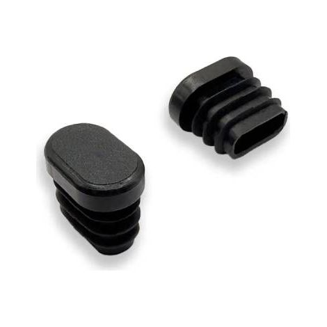 Ajile - Embout ovale NOIR pour pied et tube de diam. 25 x 15 mm (1/3)