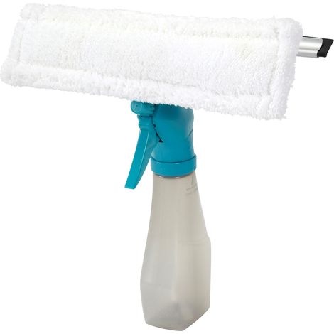 Car Care Cleaning Range 3 in 1 Microfibre Window Cleaner with Spray Bottle, Grey/Teal (1/3)