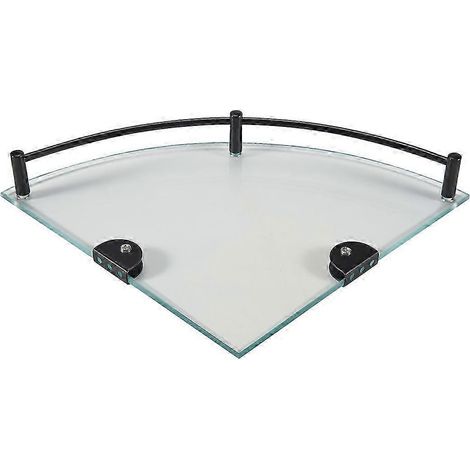 Étagère de rangement pour salle de bain, étagère d'angle murale en verre pour salle de bain - A (1/5)