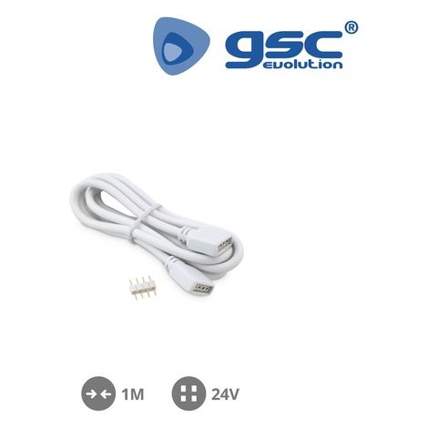 Alargador para tira LED RGB macho a hembra 1M