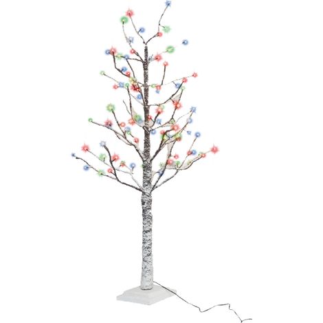 Albero di natale innevato 152 LED MULTICOLOR 120cm REALISTICO NATALIZIO