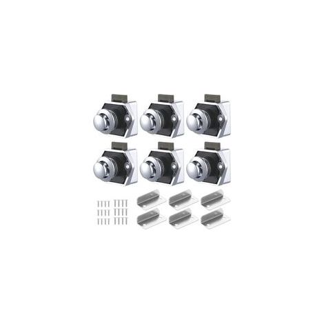 6 PCS Bouton Poussoir Loquet, Serrure Tiroir et Verrou Porte Placard, Loquet de Verrouillage de Porte Sans clé pour Camping-car, Yachts, Bateau, Caravane (1/4)
