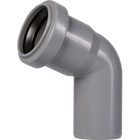 HT Rohr Bogen DN40/67° HTB Winkel Abwasserrohr Abflussrohr grau