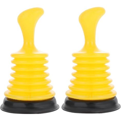 2 piezas,Desatascador pequeño para fregadero,para fregaderos de cocina,baño y otros fregaderos,amarillo,11,3 × 11,3 × 19 cm (1/5)