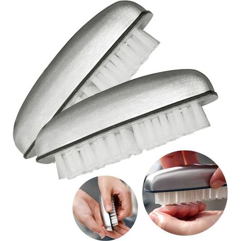 2x Handwaschbürste, Nagelbürste aus Edelstahl, beseitigt Gerüche, für Heimwerkerarbeiten, Handwäsche, Bad- und Küchenreinigung (1/5)