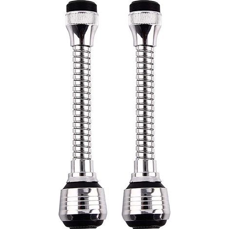 2-teilige Wasserhahnverlängerung, schwenkbarer Verlängerungsfilter, Duscharmaturverlängerung, 360° verstellbarer Auslaufdiffusorfilter, zwei einstellbare Modi, für Küchenspülen und Badezimmer (1/5)