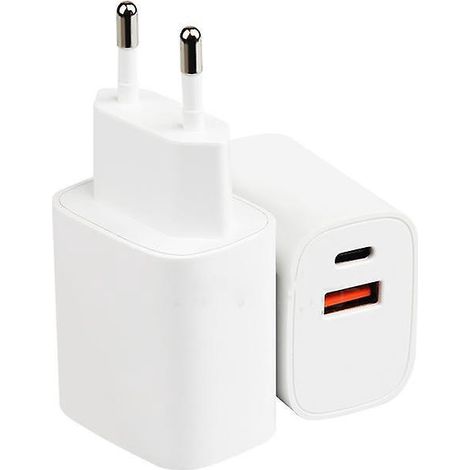 2pcs Pd20w Chargeur Usb + Type C Qc3.0 Charge Rapide (1/4)