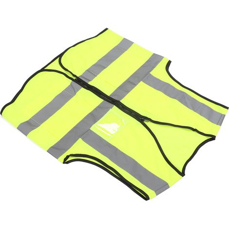 Gilet de sécurité réfléchissant haute visibilité en polyester vêtement de travail avec poche pour ouvrier ingénieur 2XL (1/5)