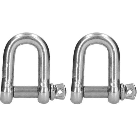 Manille d'ancrage à anneau en D, connecteur de chaîne à goupille en acier inoxydable 304 pour outils de levage marins et terrestres, 2 M16 (1/5)