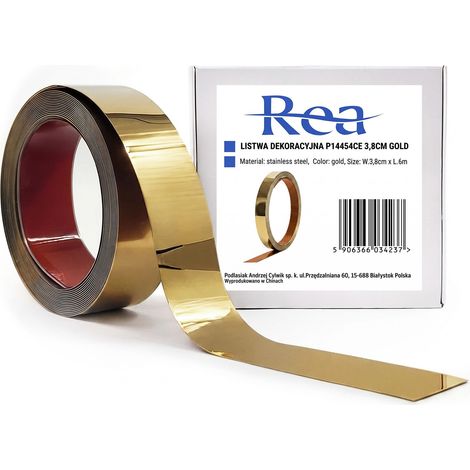 Baguette Décorative Adhésive Rea P14454Ce Gold 3,8Cm (1/5)