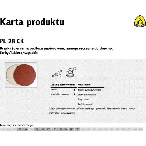 Klingspor krążek ścierny samoprzyczepny 125mm pl28ck gr. 80 /50szt.