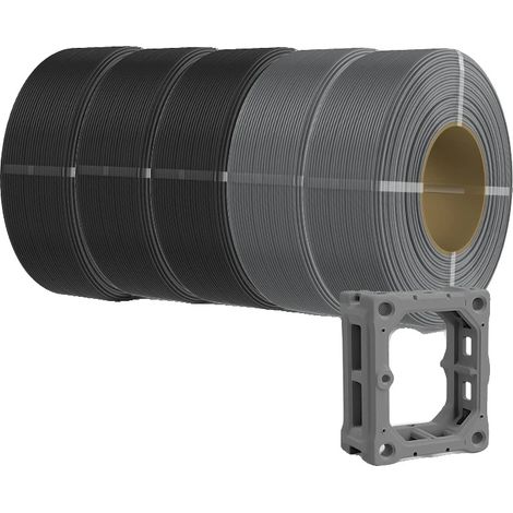 Filamento PLA, diametro 1,75 mm, materiale biodegradabile, PLA PLUS 3BK 2GY (1/2)