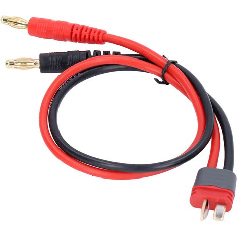 Câble de charge pour voiture RC avec connecteur en T 14 AWG et fiche banane mâle 4,0 mm pour une utilisation en extérieur (1/5)