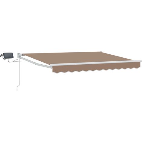 Maison Exclusive - Tenda retrattile manuale con LED Tortora (1/5)