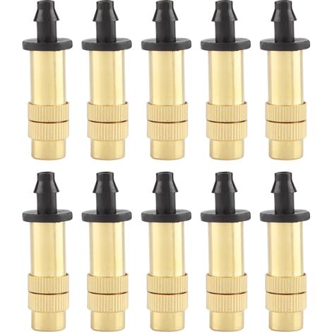 GARRYFIZH Buse d'arrosage de jardin, brumisateur réglable en cuivre, lot de 10 mini accessoires pour balcon