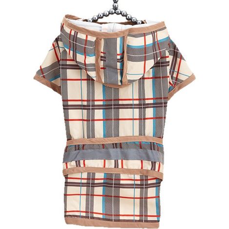 1 Imperméable chien, trou pour laisse, bande réfléchissante, capuche réglable, sangle ventrale, petite et moyenne taille (1/5)