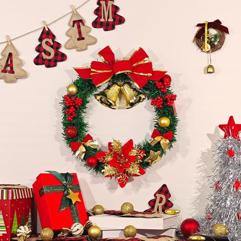 Guirlande De Noël - 31 X 31 X 7 Cm - En Plastique Recyclé - Pour Porte Fenêtre Ou Mur - 1 Pièce (1/5)