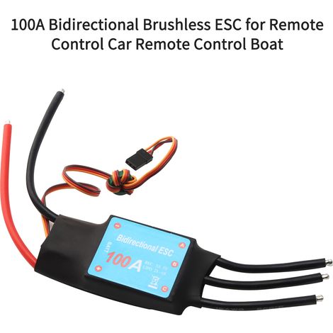 ESC bidirectionnel sans balais 100A pour voiture et bateau télécommandé (1/5)