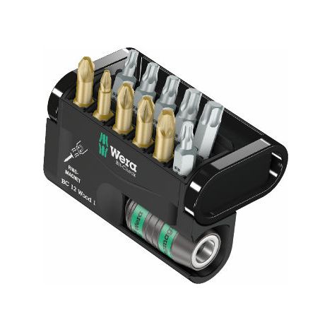 Wera Bit-Check 12 Wood 1, 12‑teilig PH / PZ / TX