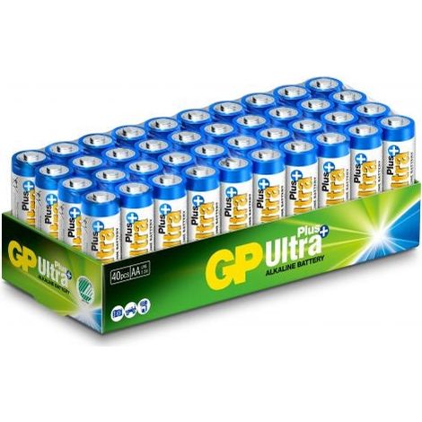 GP Ultra Plus AA Alkaline-Batterie, 15AUP/LR6, 40er-Packung, 151381