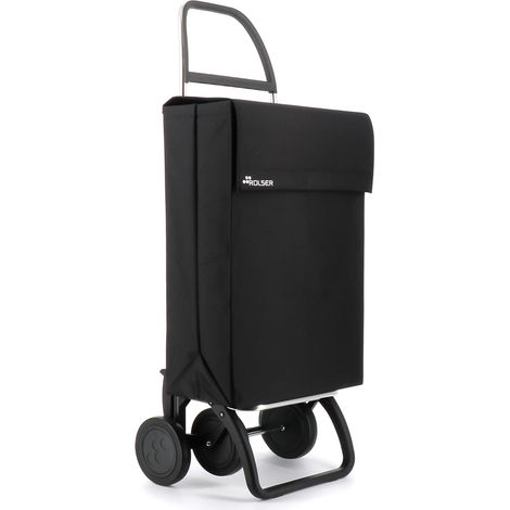 Carro compra "2+2" de 4 ruedas nylon negro jea032 rolser (1/4)