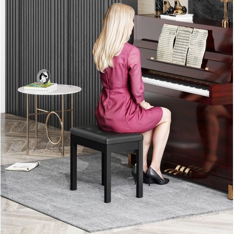 siège rangement piano cuir noir 55 34 50 cm OKMYHOME (1/5)
