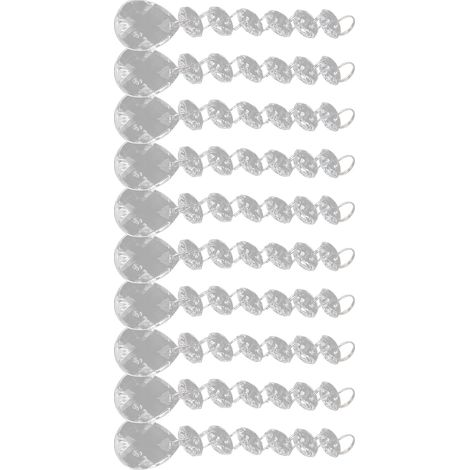 Perles en Cristal pour Lustre - 10 Pièces Décorations Luminaires Suspendus en Forme de Stalactite (1/5)