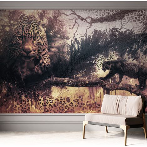 Selbstklebend Tapete - Wandgestaltung - Tapete Wohnzimmer - Flur Eingangsbereich Waldmotiv 312x219 cm (1/5)
