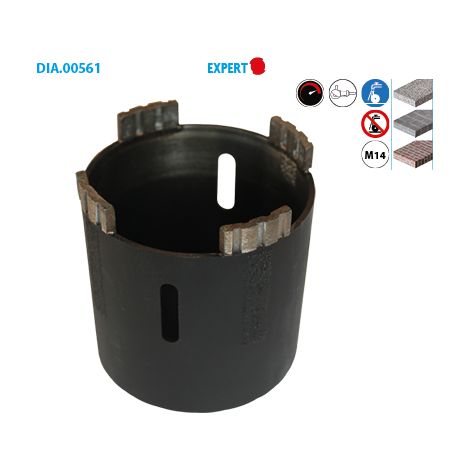 COURONNE DIAMANT M14 POUR MEULEUSE Ø35 BETON (1/2)