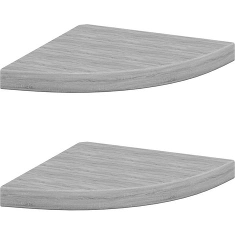Maison Exclusive - Eck-Schweberegale 2 Stk. Betongrau 35x35x3,8 c