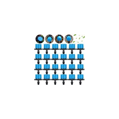 100 Stück Gartenbewässerungs-Tropfer, 8-Loch-Mikrosprinkler-Gartenbewässerungssystem mit einstellbarem Durchfluss für Rasenflächen (1/5)