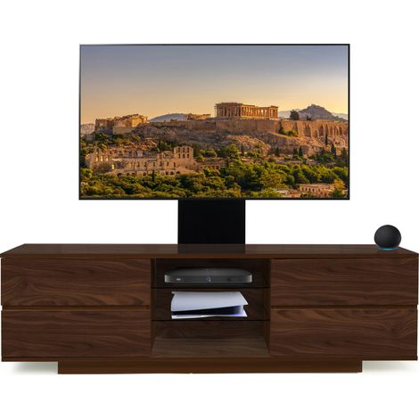Homeology Avitus Walnut with 4-Walnut Drawers and 3-Shelves up to 65" LED, LCD, Plasma TV Stand with Mounting Arm (1/5)