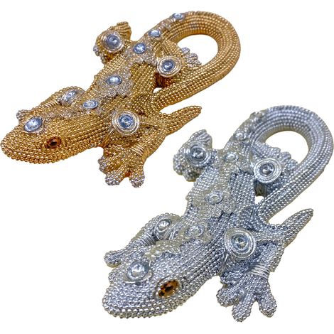Signes Grimalt Lizard 2U Tiere  Graue Eidechsenfigur – 4 x 19 x 10 cm
