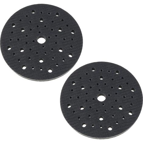 2pcs Éponge Douce Tampon d'interface 150mm Tampon de Ponçage 53 Trous pour Ponceuse Coussin Tampon Résistant aux Chocs Dédiés Remplacement Crochet et Boucle Disques de Ponçage (1/5)